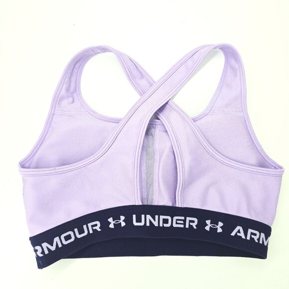UNDER ARMOUR WOMENS SPORTS BRA MEDIUM MID SUPPORT CROSSBACK KEYHOLE GYM FITNESS - Picture 5 of 6